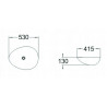 Mexen Lorena opzetwastafel 53 x 41 cm, wit - 21295300