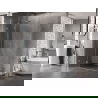 Mexen Lunar Duo draaideur douchecabine 80 x 70 cm, transparant, geborsteld nikkel - 834-080L-070P-97-00
