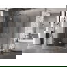 Mexen Lunar Duo draaideur douchecabine 80 x 70 cm, transparant, geborsteld nikkel - 834-080L-070P-97-00