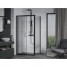 Mexen Apia cabine de douche coulissante 100 x 70 cm, transparente, noire - 840-100-070-70-00