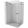 Mexen Lunar L Dubbele doucheruimte scharnierend links 95 x 90 cm, transparant, geborsteld grijs - 834L-095L-090P-66-00