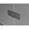 Mexen Lunar L Dubbele doucheruimte scharnierend links 95 x 90 cm, transparant, geborsteld grijs - 834L-095L-090P-66-00