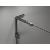 Mexen Lunar L Dubbele doucheruimte scharnierend links 95 x 90 cm, transparant, geborsteld grijs - 834L-095L-090P-66-00