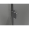 Mexen Lunar L Dubbele doucheruimte scharnierend links 95 x 90 cm, transparant, geborsteld grijs - 834L-095L-090P-66-00