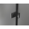 Mexen Lunar L Dubbele doucheruimte scharnierend links 95 x 90 cm, transparant, geborsteld grijs - 834L-095L-090P-66-00