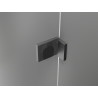 Mexen Lunar L Dubbele doucheruimte scharnierend links 95 x 90 cm, transparant, geborsteld grijs - 834L-095L-090P-66-00