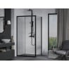 Mexen Apia cabine de douche coulissante 100 x 80 cm, transparent, noire - 840-100-080-70-00