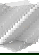 Mexen Lunar Duo douchecabine links scharnierend 90 x 80 cm, transparant, geborsteld nikkel - 834-090L-080P-97-00