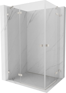 Mexen Lunar Duo Duschkabine, nach links öffnend, 105 x 95 cm, transparent, gebürsteter Nickel - 834-105L-095P-97-00