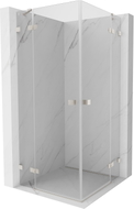 Mexen Lunar Duo preklopna tuš kabina 110 x 110 cm, prozirna, brušeni nikal - 834-110L-110P-97-00