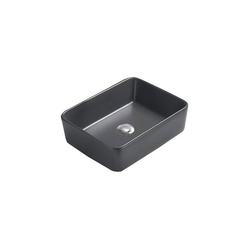 Mexen Catia lavabo da appoggio 48 x 37 cm, grigio scuro opaco - 21314871