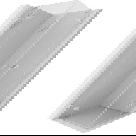 Mexen Lunar Duo draaideur douchecabine 115 x 115 cm, transparant, geborsteld nikkel - 834-115L-115P-97-00