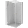 Mexen Lunar Duo hinged dušikabiin 120 x 120 cm, läbipaistev, harjatud nikkel - 834-120L-120P-97-00