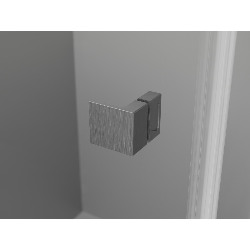 Mexen Lunar L Duo kabina za prhanje z nagibom levo 120 x 100 cm, prozorna, ščetkan gun gray - 834L-120L-100P-66-00