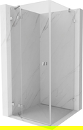 Mexen Lunar cabine de douche pivotante gauche 100 x 100 cm, transparent, chrome - 834-100-100-01-00-L
