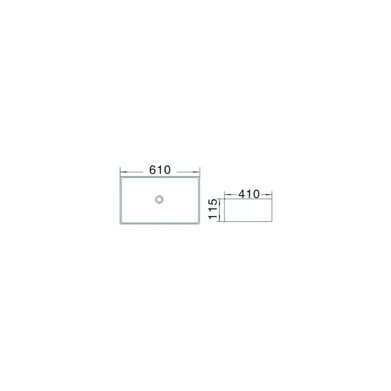 Mexen Catia lavabo sur plan 61 x 41 cm, blanc - 21316100