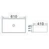 Mexen Catia countertop sink 61 x 41 cm, white - 21316100