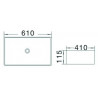 Mexen Catia lavabo sur plan 61 x 41 cm, blanc - 21316100