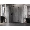 Mexen Lunar L Duo cabine de douche pivotante 75 x 75 cm, transparent, noir - 834L-075L-075P-70-00