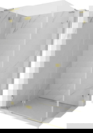 Mexen Lunar L cabina de ducha abatible izquierda 90 x 70 cm, transparente, dorada - 834L-090-070-50-00-L