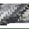 Cabine de douche coulissante Mexen Apia 110 x 100 cm, bandes blanches, chrome - 840-110-100-01-20