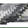 Cabine de douche coulissante Mexen Apia 110 x 100 cm, bandes blanches, chrome - 840-110-100-01-20