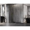 Mexen Lunar L Duschkabine schwenkbar links 80 x 80 cm, transparent, gold - 834L-080-080-50-00-L
