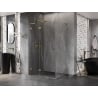 Mexen Lunar L left swing shower enclosure 100 x 80 cm, transparent, gold - 834L-100-080-50-00-L