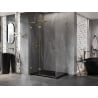 Mexen Lunar L kabina prysznicowa uchylna lewa 100 x 90 cm, transparent, złota - 834L-100-090-50-00-L