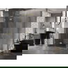 Mexen Lunar L draaideur douchecabine links 75 x 70 cm, transparant, geborsteld goud - 834L-075-070-55-00-L