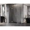 Mexen Lunar L cabine de douche pivotante gauche 90 x 80 cm, transparent, or brossé - 834L-090-080-55-00-L