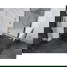 Mexen Apia Duschkabine schiebbar 125 x 80 cm, weiße Streifen, Chrom - 840-125-080-01-20