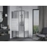 Mexen Apia liuglev dušinurk 125 x 80 cm, valged triibud, kroom - 840-125-080-01-20