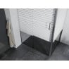 Mexen Apia liuglev dušinurk 125 x 80 cm, valged triibud, kroom - 840-125-080-01-20