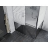Mexen Apia klizna tuš kabina klizna 125 x 90 cm, bijele trake, krom - 840-125-090-01-20