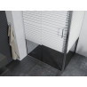 Mexen Apia klizna tuš kabina klizna 125 x 90 cm, bijele trake, krom - 840-125-090-01-20