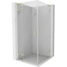 Mexen Lunar L cabine de douche pivotante gauche 100 x 100 cm, transparent, or brossé - 834L-100-100-55-00-L