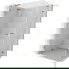 Mexen Lunar L scharnierende douchecabine links 85 x 80 cm, transparant, roségoud - 834L-085-080-60-00-L