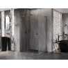 Mexen Lunar L vasakukäeline dušinurk 100 x 80 cm, läbipaistev, roosa kuld - 834L-100-080-60-00-L