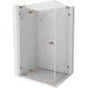 Mexen Lunar L dušinurk, vasak, 95 x 90 cm, läbipaistev, roosa kuld - 834L-095-090-60-00-L