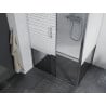 Mexen Apia cabine de douche coulissante 140 x 100 cm, bandes blanches, chrome - 840-140-100-01-20