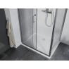 Mexen Apia kabina prysznicowa rozsuwana 90 x 80 cm, transparent, chrom + brodzik Flat - 840-090-080-01-00-4010