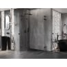 Mexen Lunar L Duo cabine de douche pivotante 105 x 80 cm, transparent, noir - 834L-105L-080P-70-00