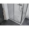Mexen Apia Sliding Shower Enclosure 100 x 70 cm, Transparent, Chrome + Flat Shower Tray - 840-100-070-01-00-4010