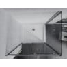 Mexen Apia douchecabine schuifdeur 100 x 80 cm, transparant, chroom + douchebak Flat - 840-100-080-01-00-4010