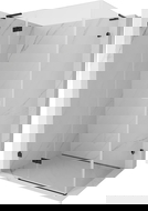 Mexen Lunar L cabina doccia a battente sinistra 85 x 80 cm, trasparente, nera - 834L-085-080-70-00-L