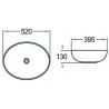 Mexen Jowita opbouw wastafel 52 x 39 cm, wit - 21355200