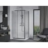 Mexen Apia cabine de douche coulissante 130 x 100 cm, transparent, chrome + receveur Flat - 840-130-100-01-00-4010