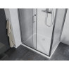 Mexen Apia libisev dušinurk 140 x 70 cm, läbipaistev, kroom + Flat dušialus - 840-140-070-01-00-4010