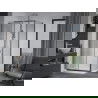Mexen Apia Duschkabine verschiebbar 140 x 80 cm, transparent, Chrom + Duschwanne Flat - 840-140-080-01-00-4010